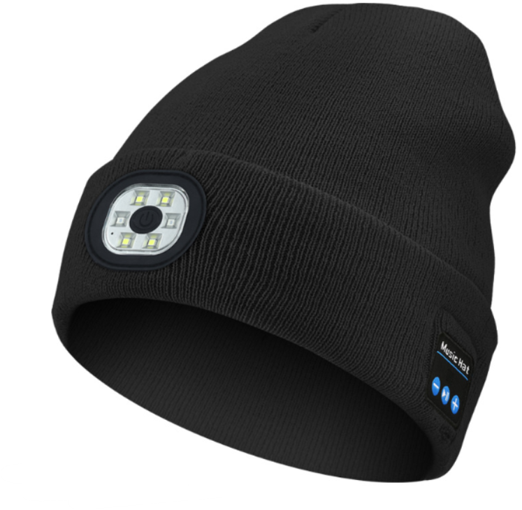 LED Knit Beanie with Bluetooth and Light for Outdoors