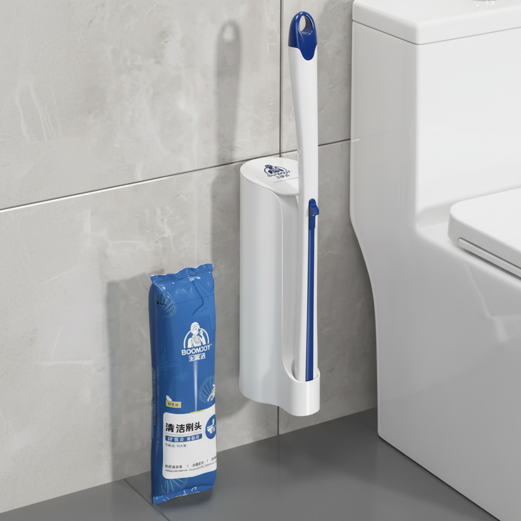 Disposable Toilet Brush with Long Handle for Deep Clean