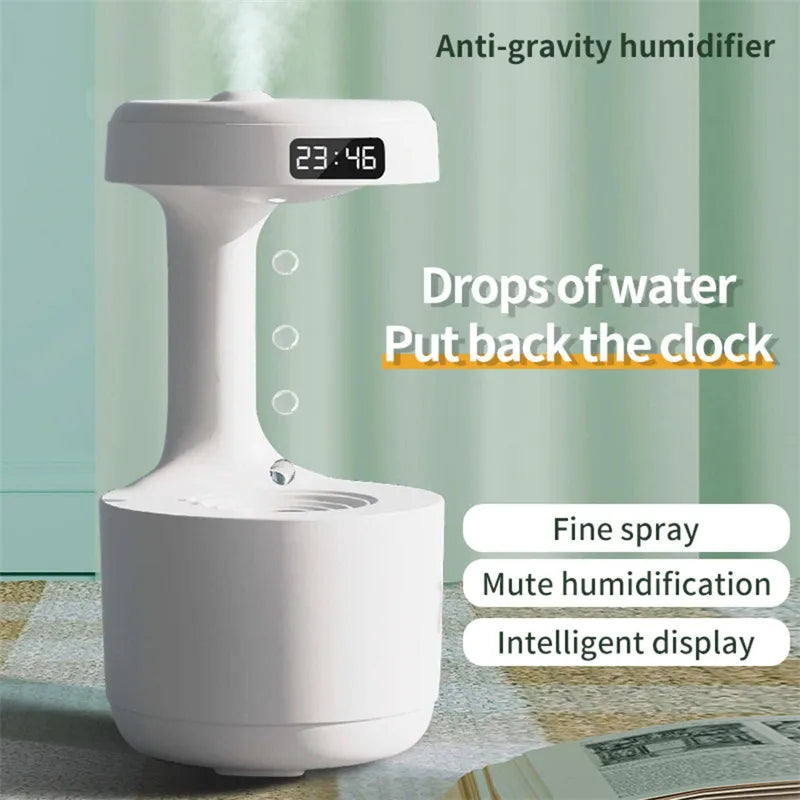 Bedroom Anti-Gravity Humidifier With Clock