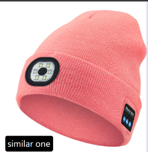LED Knit Beanie with Bluetooth and Light for Outdoors