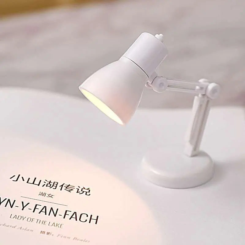 Mini Battery-Operated Book Lamp for Bedroom Use