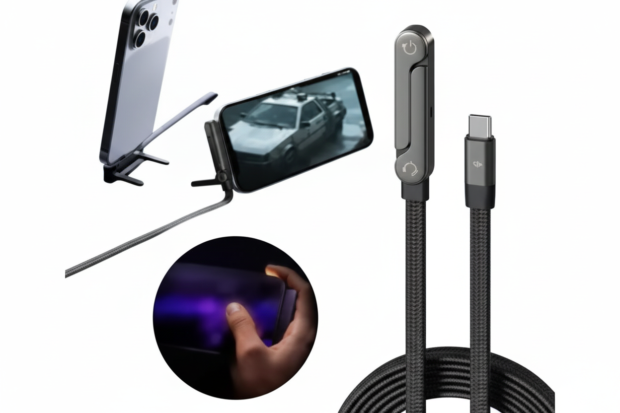 240W Bracket Charging Cable for Tablets and Phones