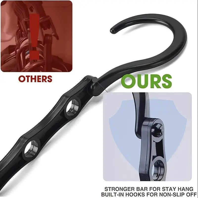 5pcs Black Magic Hanger - Space Saving Plastic Hangers