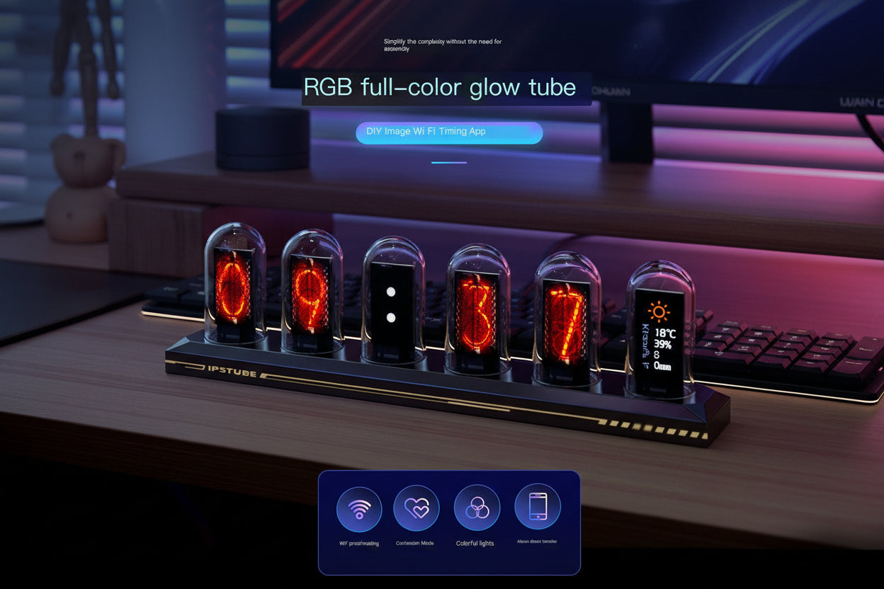 RGB Aluminum Alloy Clock with IPS Desktop Design