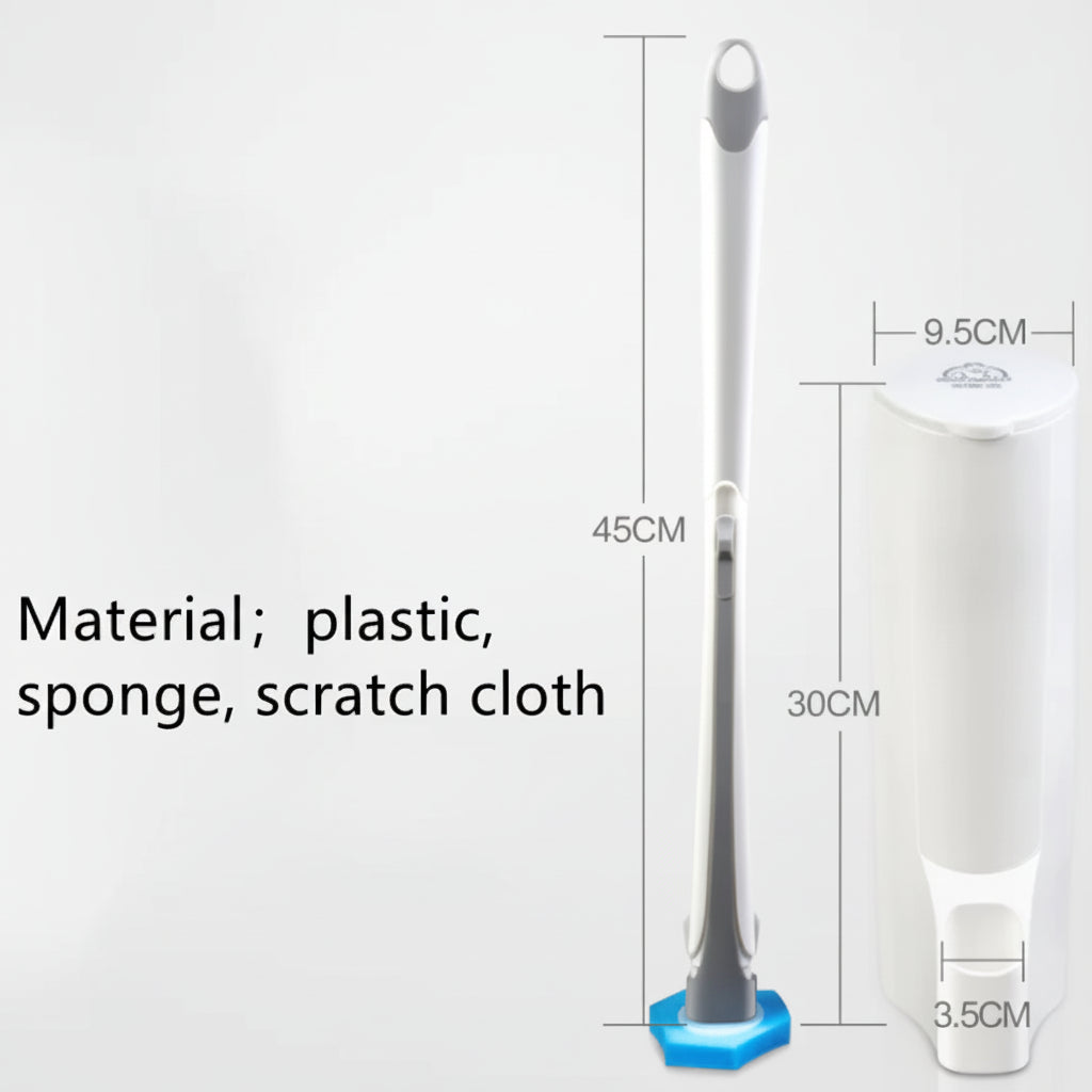 Disposable Toilet Brush with Long Handle for Deep Clean