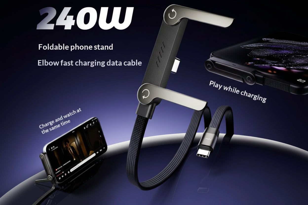 240W Bracket Charging Cable for Tablets and Phones