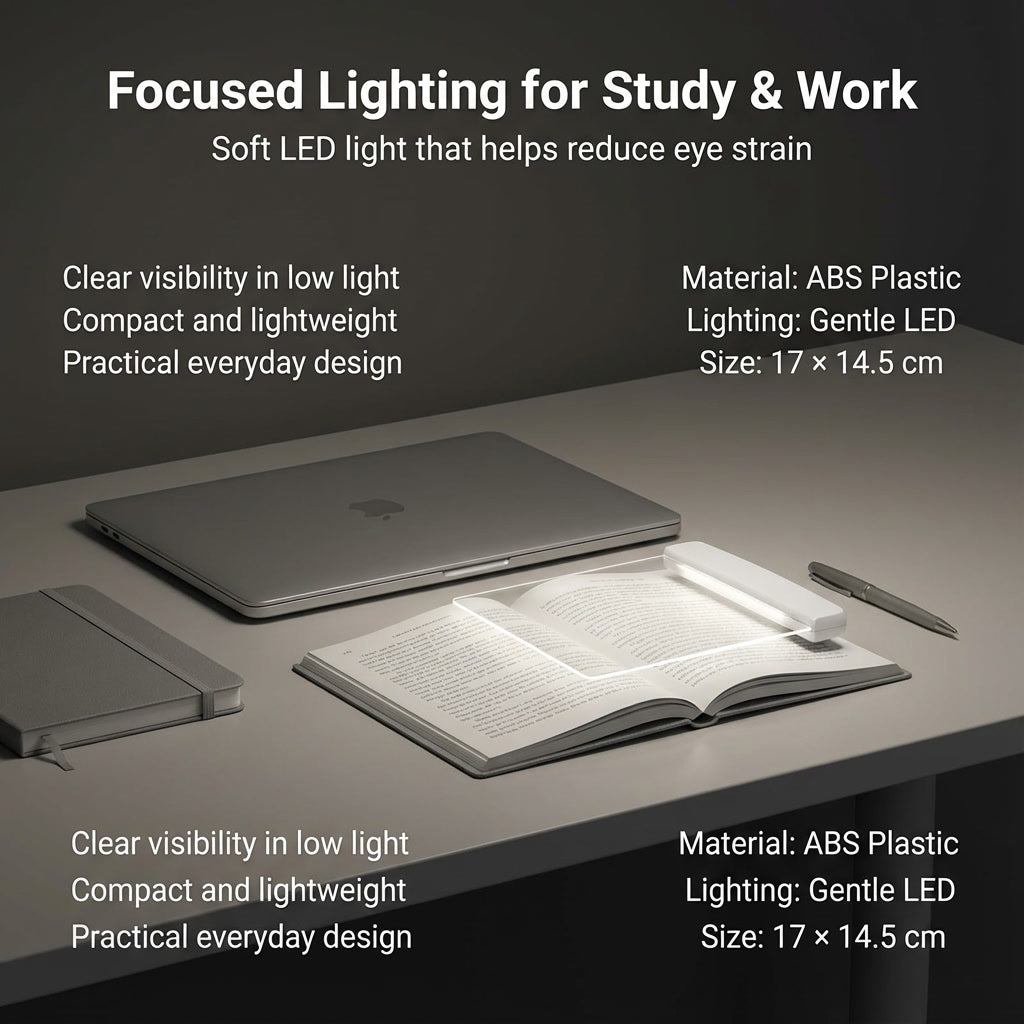 Student Night Reading Light LED Flat Night Vision Reading Lamp