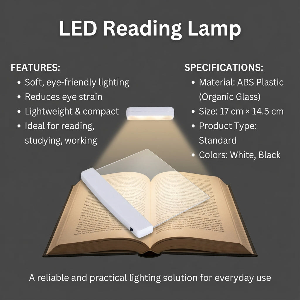 Student Night Reading Light LED Flat Night Vision Reading Lamp