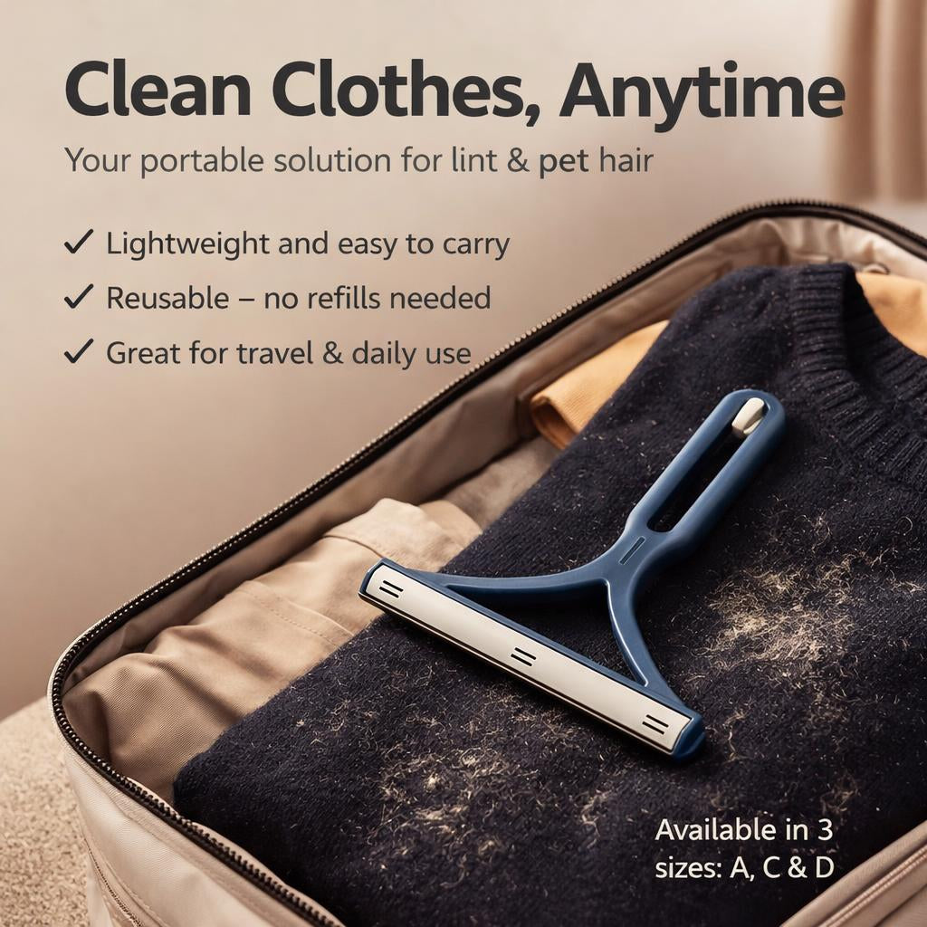 Portable Lint Remover for Pet Hair and Clothing