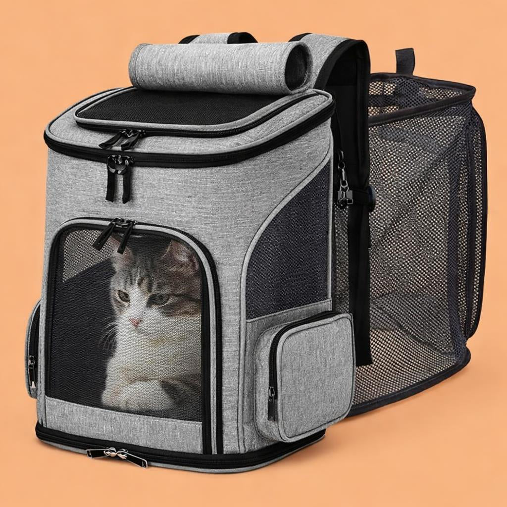 Portable Expandable Pet Backpack for Cats and Dogs