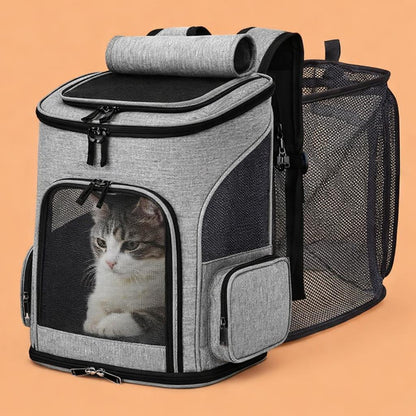 Portable Expandable Pet Backpack for Cats and Dogs