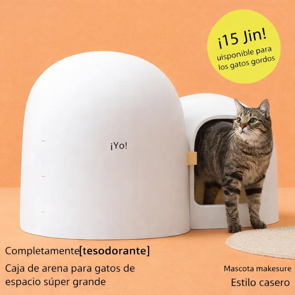 Closed Large Cat Litter Box with Odor Control