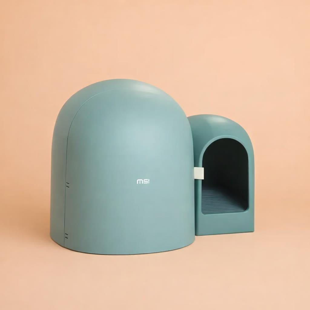 Closed Large Cat Litter Box with Odor Control