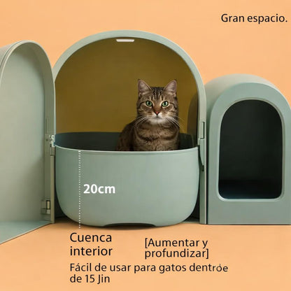Closed Large Cat Litter Box with Odor Control