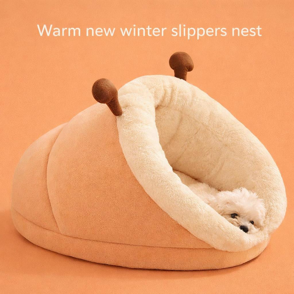 Pet Bed Winter Cat Dog Slippers Small Nest