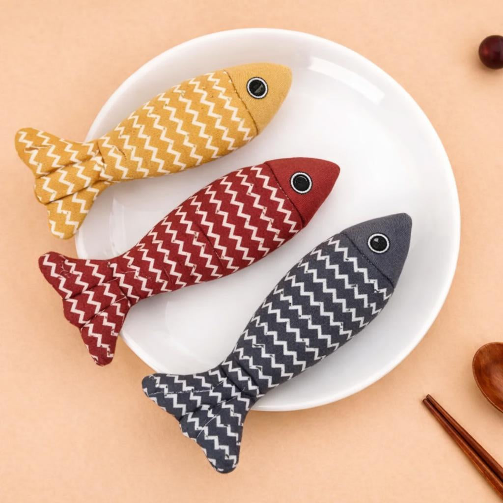 Linen Fish Cat Toy