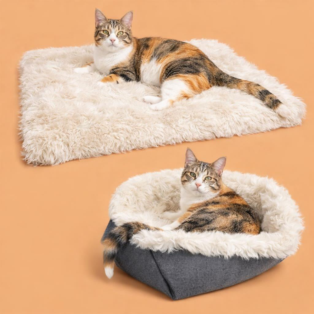 Convertible Folding Plush Pet Mat