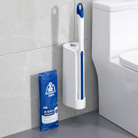 Disposable Toilet Brush with Long Handle for Deep Clean