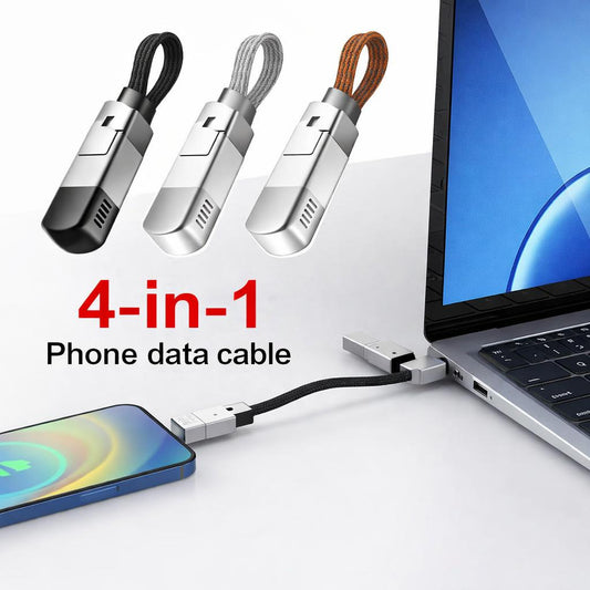 4-in-1 Keychain PD Fast Charging Portable Data Cable