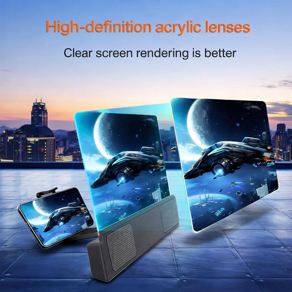 L5 12-Inch HD Phone Screen Magnifier with Speaker Stand
