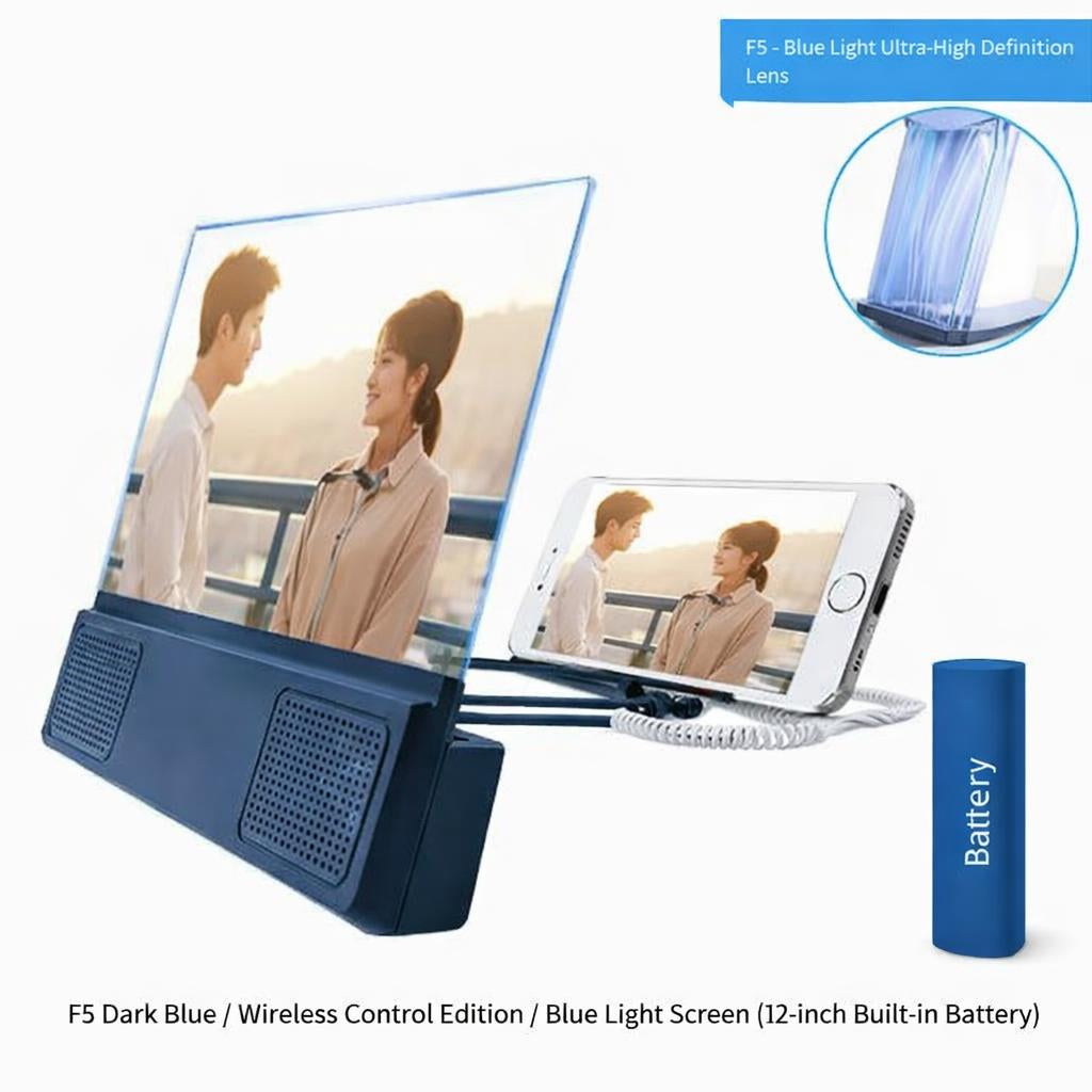 L5 12-Inch HD Phone Screen Magnifier with Speaker Stand