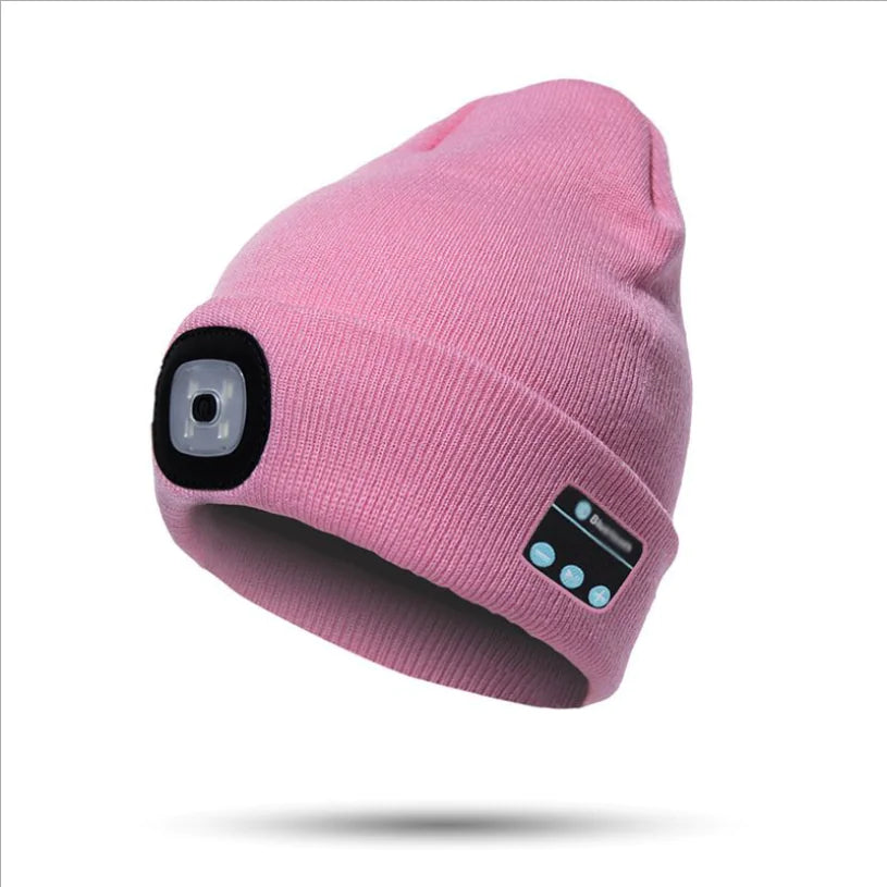 LED Knit Beanie with Bluetooth and Light for Outdoors