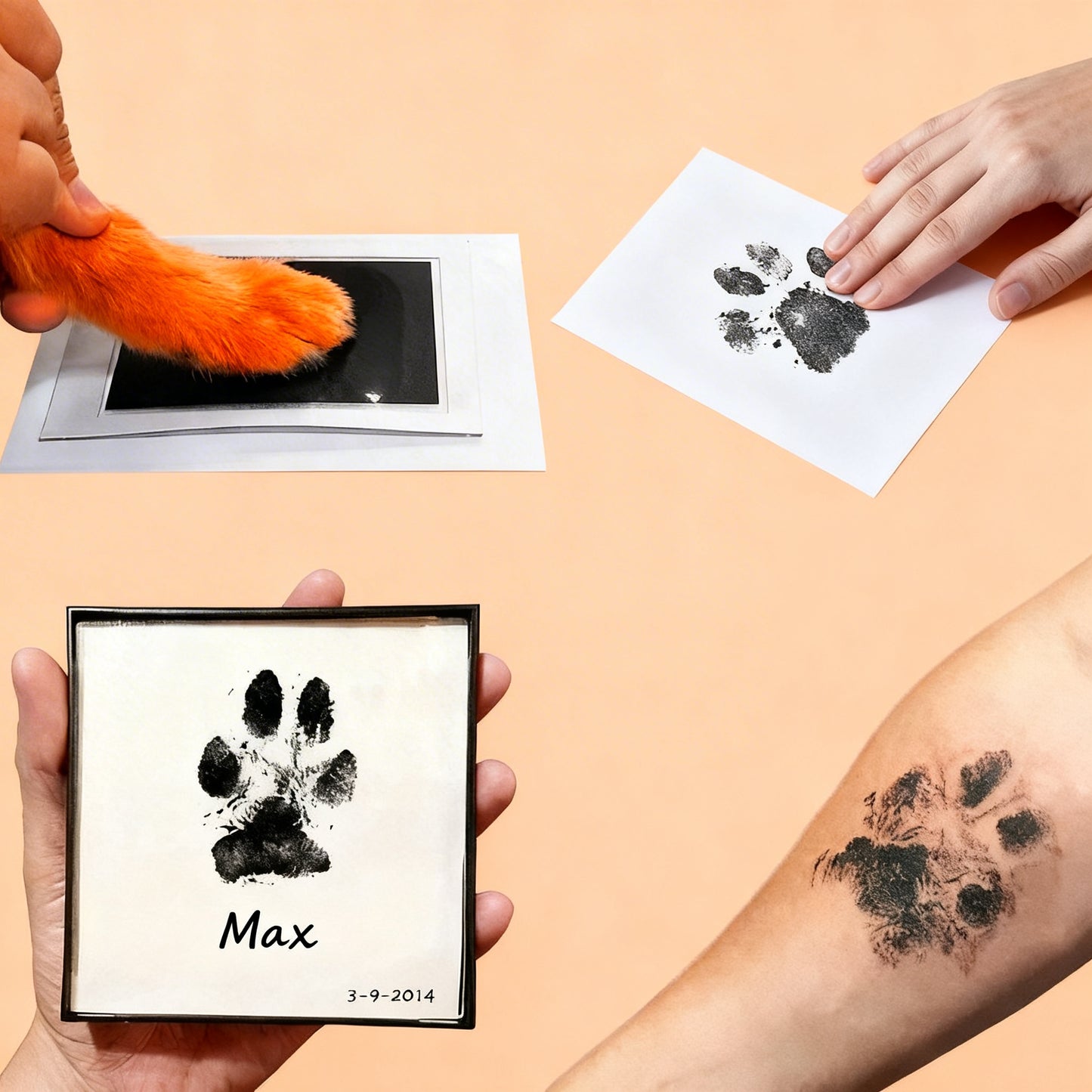 Paw Print Inkpad Keepsake Frame