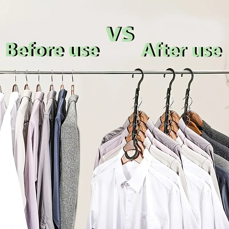 5pcs Black Magic Hanger - Space Saving Plastic Hangers