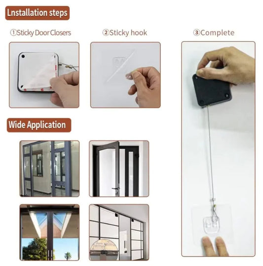 Automatic Sensor Door Closer Adjustable Surface Mount